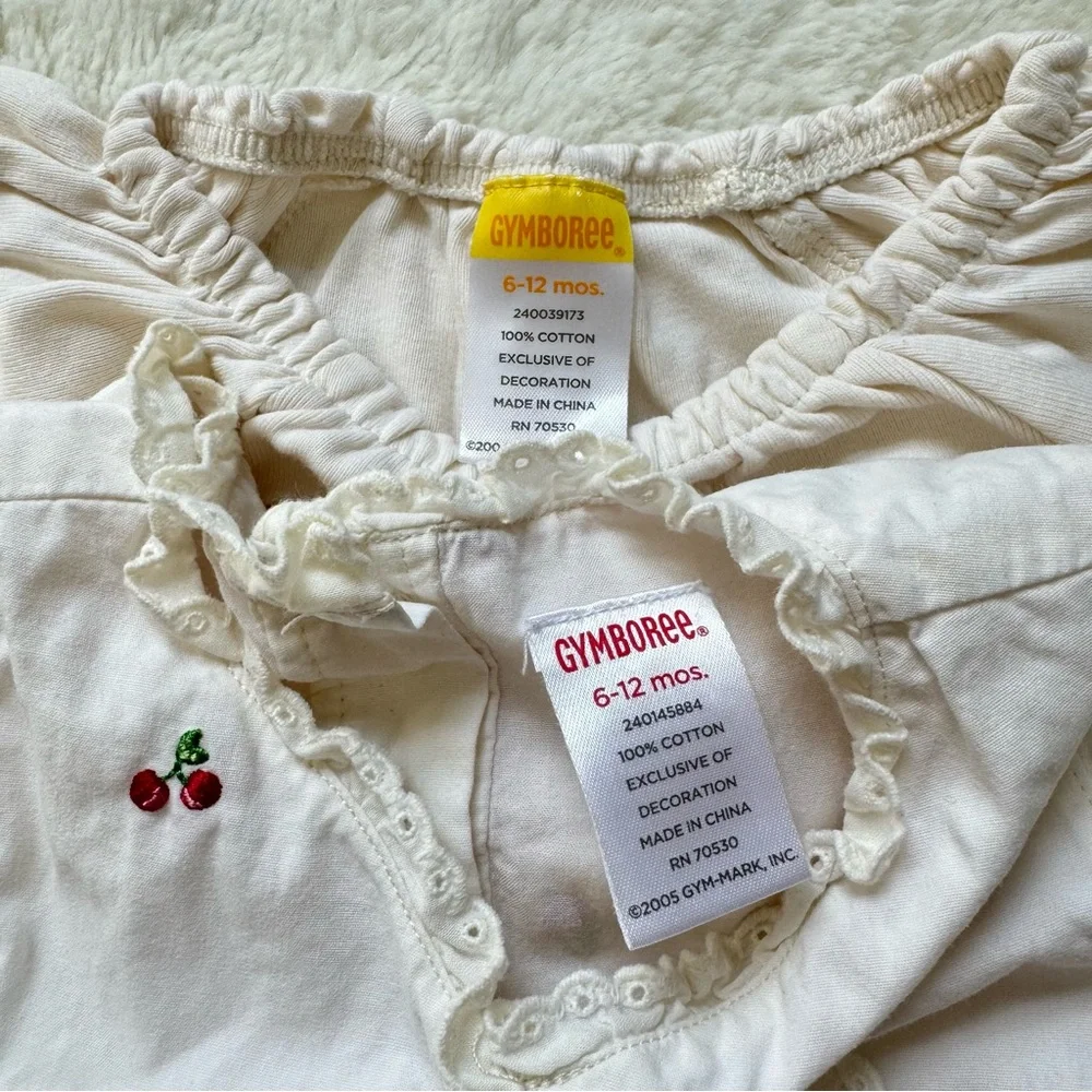 Gymboree Baby Summer Cherry‎ Top & Aloha Onesie Bundle Size 6-12months EUC